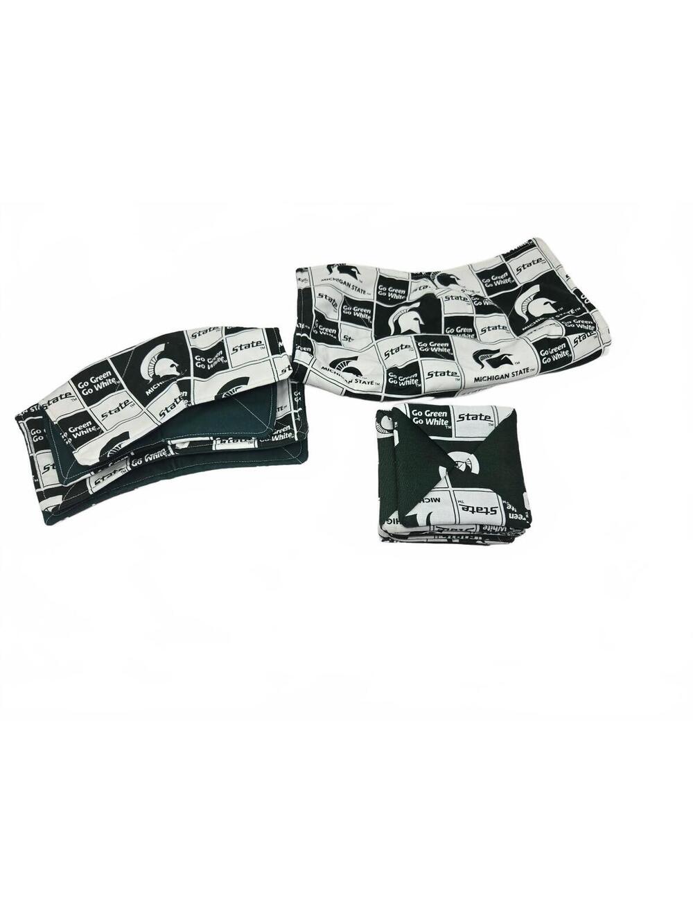 Michigan State Spartans fabric coasters set